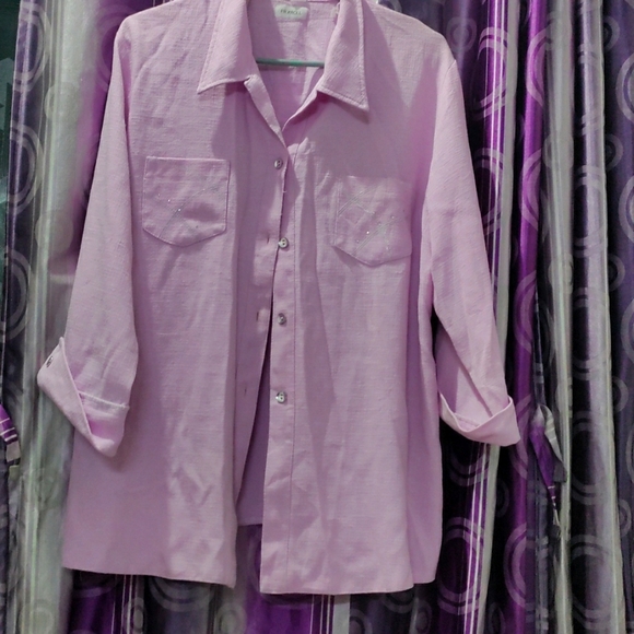 Lavender trending oversized shirt size fits to m to xl - Picture 4 of 4